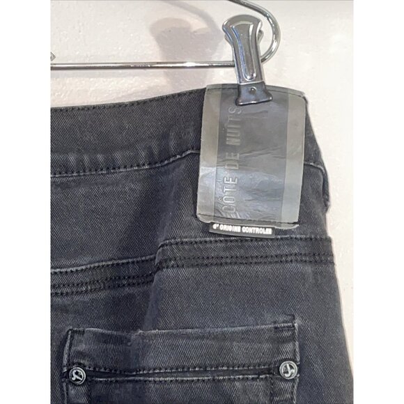 Cote De Nuits Mens Jeans 34x33 Black Cargo Large Pockets Military Distressed - Picture 8 of 12